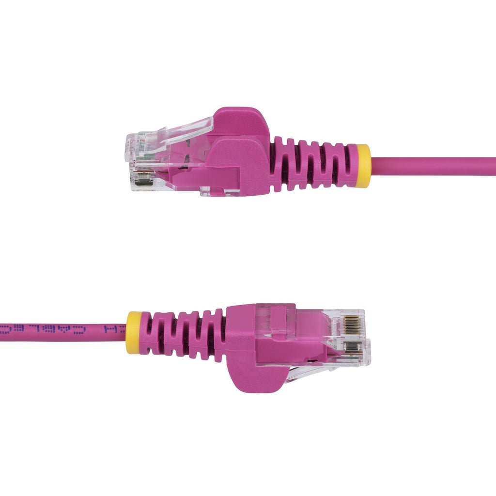 Star Tech 3m Pink Slim CAT6 Ethernet Cable, Snagless, 100W PoE, UTP, LSZH, 28AWG Pure Bare Copper Wire, Slim RJ45 Network Patch Cord w/Strain Reliefs, Individually Tested