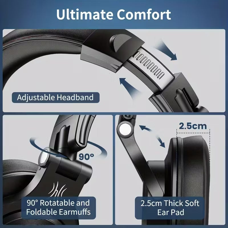 NNETM Studio & Gaming Headset with Boom Mic